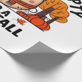 Humpty Dumpty, lustiger Erntedank Geschenkpapier (Ecke)
