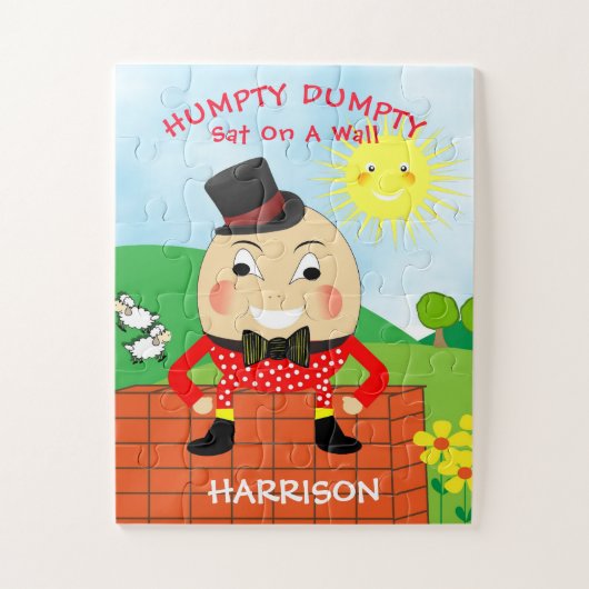 Humpty Dumpty Niedlich Personalisiert Kids Puzzle (Vertikal)