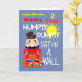 Humpty Dumpty Niedlich Personalisiert Kindergeburt Karte (Gelbe Blume)