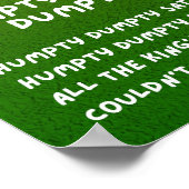 Humpty Dumpty Nursery Rhyme Classroom Poster (Ecke)