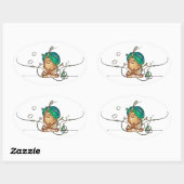 Humpty Dumpty Ovaler Aufkleber (Blatt)