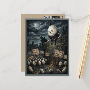 Humpty Dumpty Parodie-Reise nach Kinderreim Postkarte