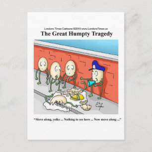 Humpty Dumpty Police Investigation Funny Gifts Postkarte