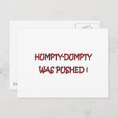 Humpty Dumpty Postkarte (Vorne/Hinten)