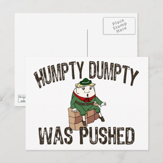 Humpty Dumpty Postkarte (Vorne/Hinten)