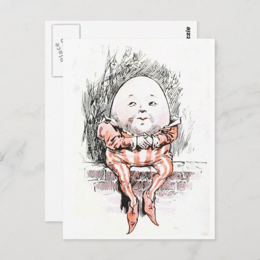 Humpty Dumpty Postkarte (Vorne/Hinten)