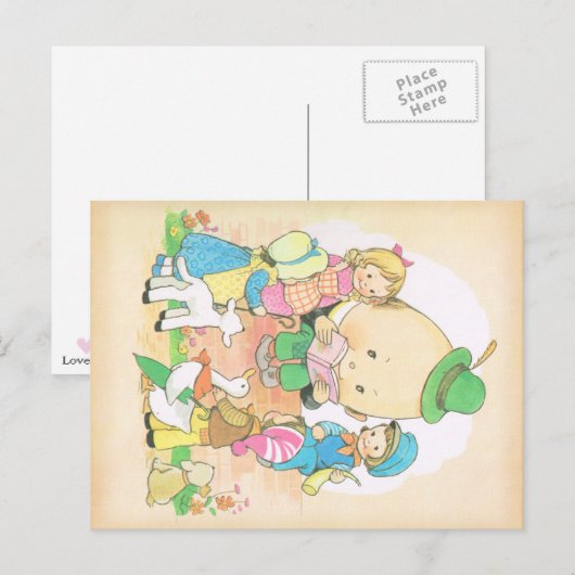 Humpty Dumpty Postkarte (Vorne/Hinten)