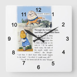 Humpty Dumpty Quadratische Wanduhr