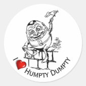 Humpty Dumpty Runder Aufkleber (Vorderseite)