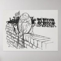 Humpty Dumpty saß an der Wand von Arthur Rackham