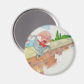Humpty Dumpty saß an einer Wand Magnet (Vorderseite/Rückseite)