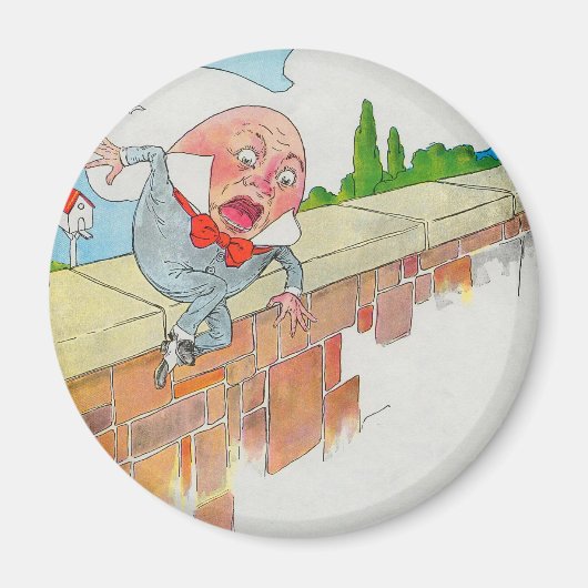 Humpty Dumpty saß an einer Wand Magnet (Vorne)