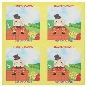 Humpty Dumpty saß auf einem Kinderzimmer-Rhyth-De Stoff