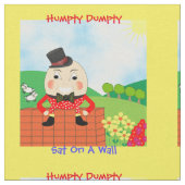 Humpty Dumpty saß auf einem Kinderzimmer-Rhyth-Des Stoff (Nahaufnahme)