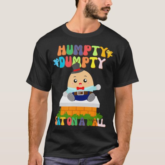 Humpty Dumpty saß auf einer Mauer für Kleinkinder T-Shirt (Vorderseite)