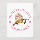 Humpty Dumpty saß auf einer Mauer Postkarte (Vorderseite)