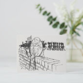 Humpty Dumpty saß auf einer Wand A Rackham Small Postkarte (Stehend Vorderseite)