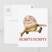 HUMPTY DUMPTY SAT AUF EINER WAND - KINDERZIMMER RH POSTKARTE (Vorne/Hinten)