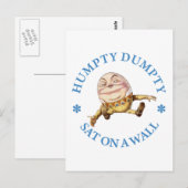 HUMPTY DUMPTY SAT AUF EINER WAND - KINDERZIMMER RH POSTKARTE (Vorne/Hinten)