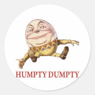 HUMPTY DUMPTY SAT AUF EINER WAND - KINDERZIMMER RH RUNDER AUFKLEBER