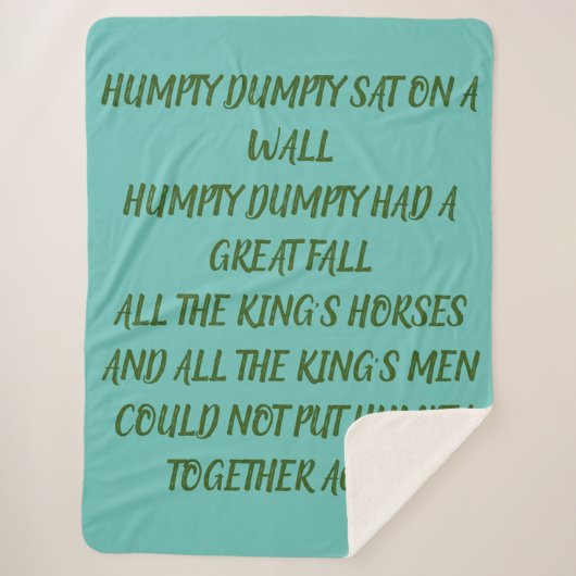 HUMPTY DUMPTY SHERPADECKE (Vorderseite)