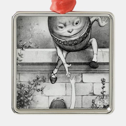 Humpty Dumpty Silbernes Ornament (Vorne)