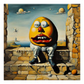 Humpty Dumpty sitzt an einer Wand Poster (Vorderseite)