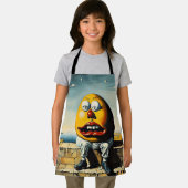 Humpty Dumpty sitzt an einer Wand Schürze (Insitu)