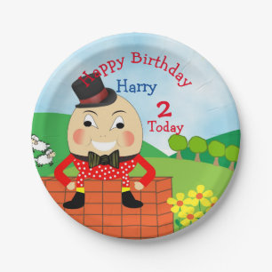 Humpty Dumpty Themed Kindergeburtstag Party Editab Pappteller