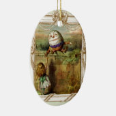 Humpty Dumpty und Alice Keramikornament (Rechts)