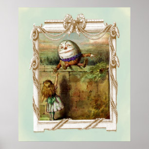 Humpty Dumpty und Alice Poster