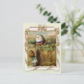 Humpty Dumpty und Alice Postkarte (Stehend Vorderseite)