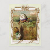 Humpty Dumpty und Alice Postkarte (Vorderseite)