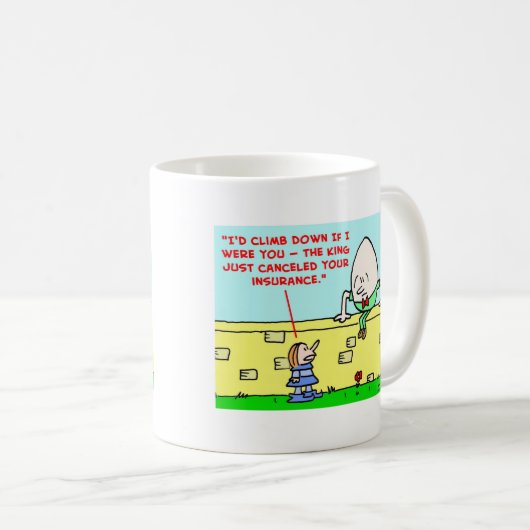 humpty dumpty Versicherung Kaffeetasse (VorderseiteRechts)