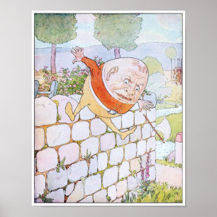 Humpty Dumpty Vintag Illustration Poster