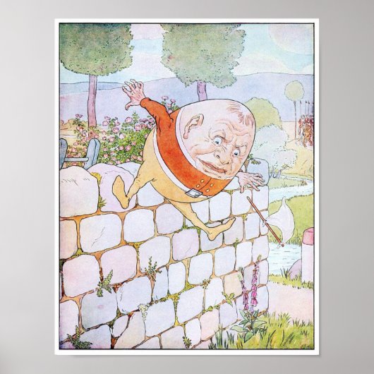 Humpty Dumpty Vintag Illustration Poster (Vorne)