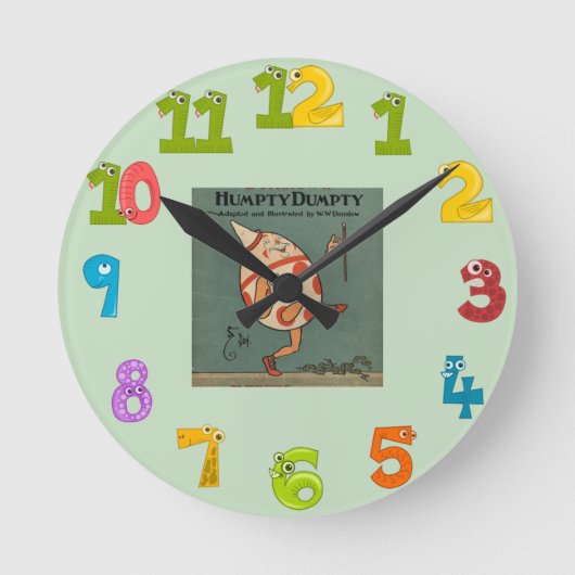Humpty Dumpty Wall Clock Runde Wanduhr (Vorderseite)