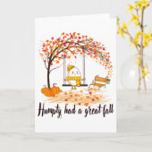 Humpty hatte einen großen Fall Funny Happy Fall Y' Karte (Gelbe Blume)