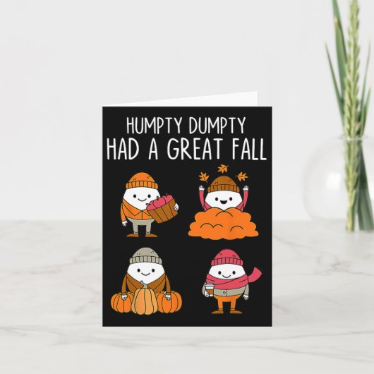 Humpty hatte einen großen Herbst Herbstduft Hallow Karte (Vorderseite)