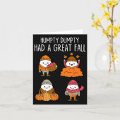 Humpty hatte einen großen Herbst Herbstduft Hallow Karte (Gelbe Blume)