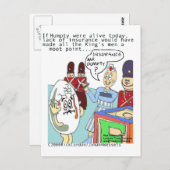 Humpty & Medical Insuarance Funny T-Shirts Karten (Vorne/Hinten)