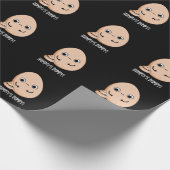Humpty's Dumpy Funny Egg Kack Pun Dark BG Geschenkpapier (Ecke)