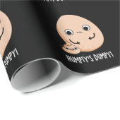 Humpty's Dumpy Funny Egg Kack Pun Dark BG Geschenkpapier (Rolleneckpunkt)