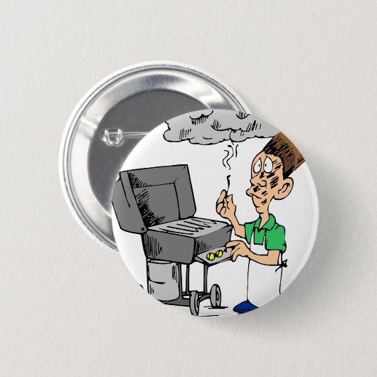 Humrous Grill Geschenke Button (Vorne & Hinten)