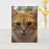 Humsive Cat Birthday Card Karte (Gelbe Blume)