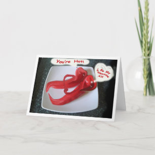 Humsive Valentine Card - Red Hot Chili Paprikascho Feiertagskarte