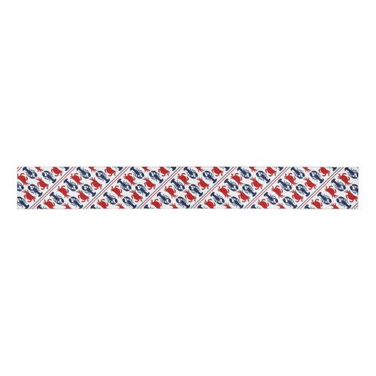 Humster Crabs Patriotic Summer Pattern Ripsband (Vorderseite)