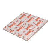 Humster Crustacean Watercolor Schneeflockenmuster Fliese (Seite)