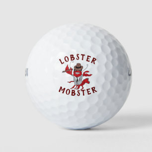 Humster Mobster 🦞 Funny Cartoon Gangster Golfball