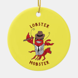Humster Mobster 🦞 Funny Cartoon Gangster Keramik Ornament